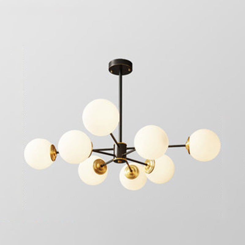 Balls Chandelier Light Fixture Simplicity-Style Glass Pendant Lighting Fixture for Bedroom