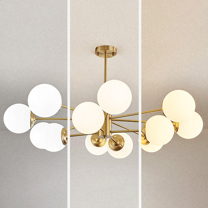 Balls Chandelier Light Fixture Simplicity-Style Glass Pendant Lighting Fixture for Bedroom