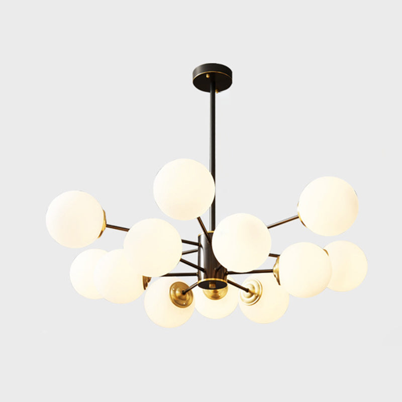 Balls Chandelier Light Fixture Simplicity-Style Glass Pendant Lighting Fixture for Bedroom