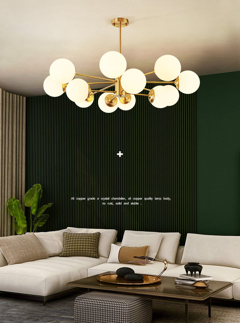Balls Chandelier Light Fixture Simplicity-Style Glass Pendant Lighting Fixture for Bedroom