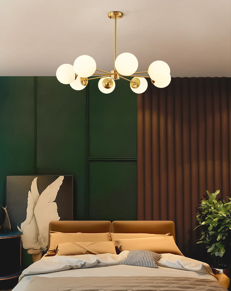 Balls Chandelier Light Fixture Simplicity-Style Glass Pendant Lighting Fixture for Bedroom