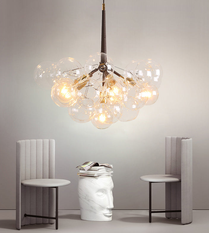 Bubbles Glass Pendant Lighting Fixture Minimalist Style Chandelier Pendant Light