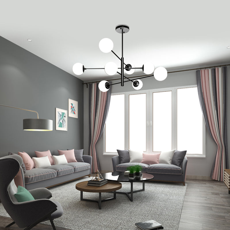 Burbujas sala de estar lámpara lámpara de lámpara vidrio de techo de estilo moderno luz en negro