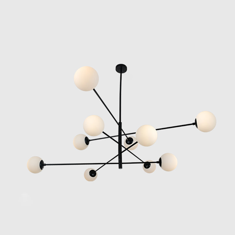 Burbujas sala de estar lámpara lámpara de lámpara vidrio de techo de estilo moderno luz en negro