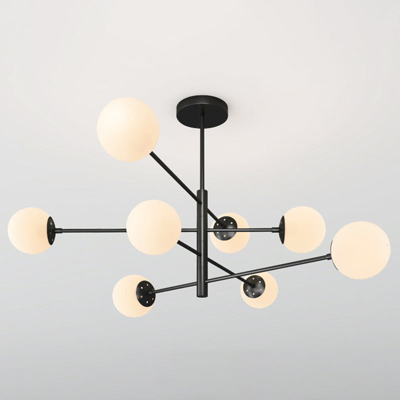 Burbujas sala de estar lámpara lámpara de lámpara vidrio de techo de estilo moderno luz en negro