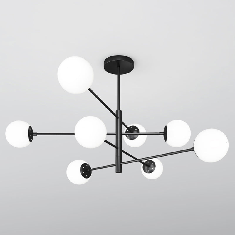 Burbujas sala de estar lámpara lámpara de lámpara vidrio de techo de estilo moderno luz en negro