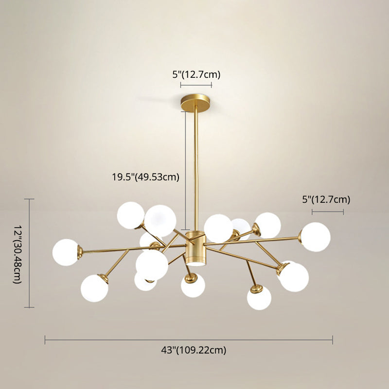 Palline di vetro lampadario a sospensione a sospensione Light Impiccomello per soggiorno per soggiorno