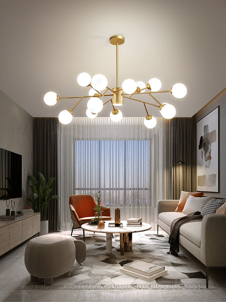 Palline di vetro lampadario a sospensione a sospensione Light Impiccomello per soggiorno per soggiorno