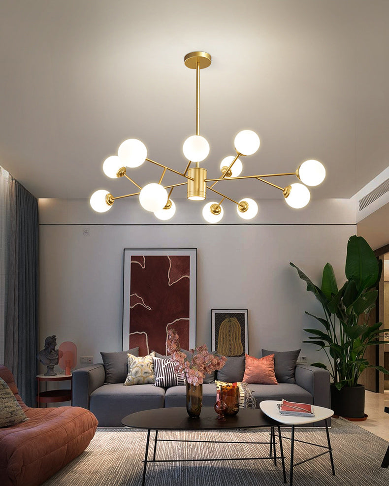 Palline di vetro lampadario a sospensione a sospensione Light Impiccomello per soggiorno per soggiorno