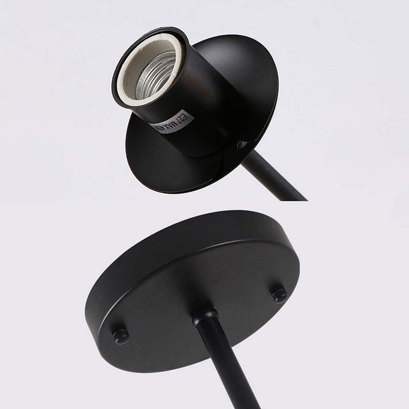 Glass Round Chandelier Pendant Light Minimalist-Style Cream Hanging Ceiling Light