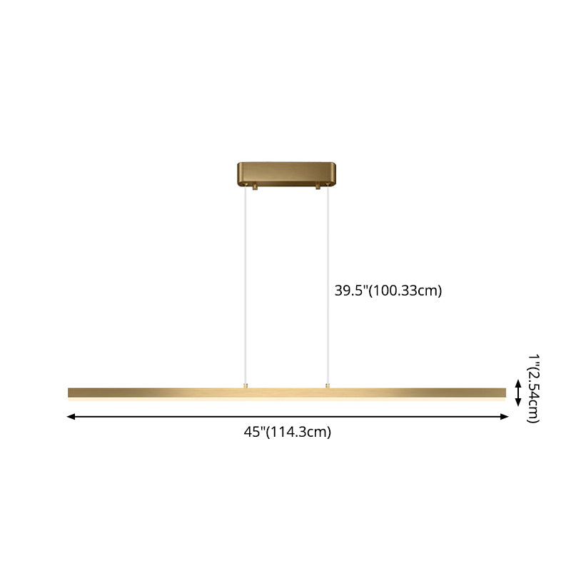 Linear Island Pendant Lights Modern Acrylic Chandelier Lighting Fixtures for Restaurant