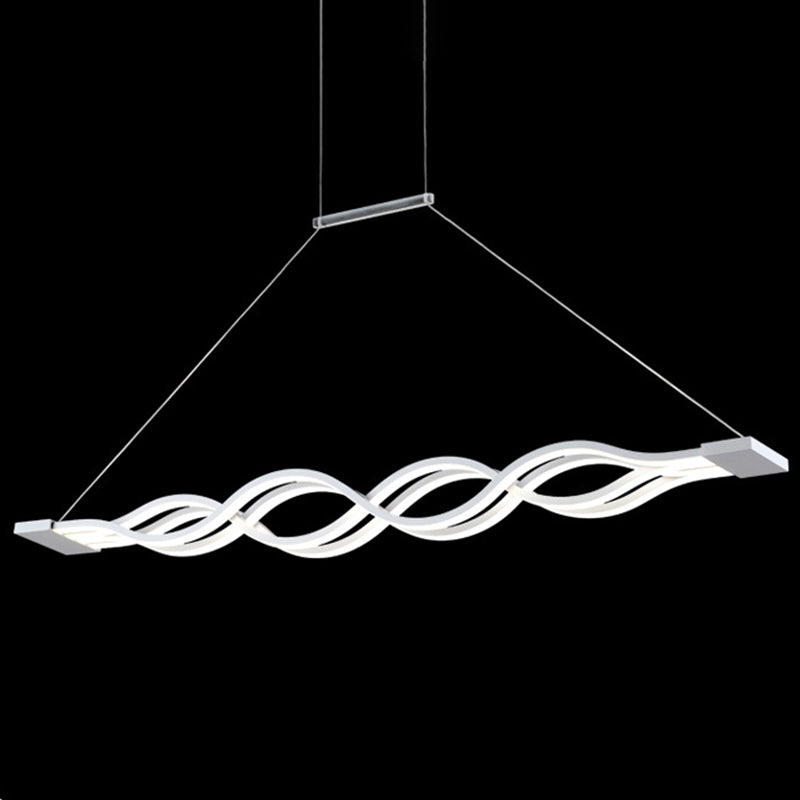 Wave Large Kitchen Pendant Lights Acrylic Modern Simplicity Island Chandelier Lights for Restaurant