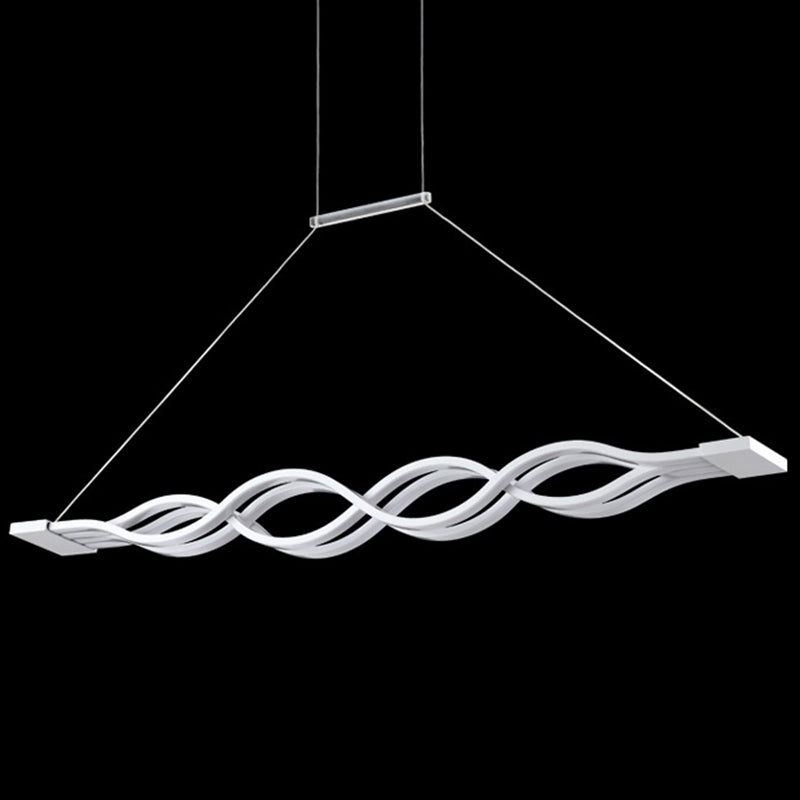 Wave Large Kitchen Pendant Lights Acrylic Modern Simplicity Island Chandelier Lights for Restaurant