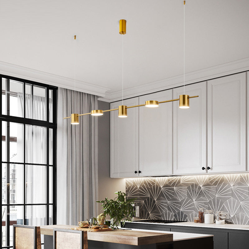 Luci a sospensione dell'isola cilindro Ultra-Contemporanea Isola Acrilico Luci a sospensione per ristorante