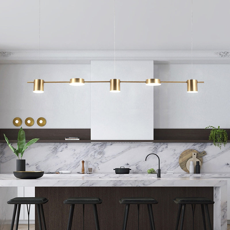 Luci a sospensione dell'isola cilindro Ultra-Contemporanea Isola Acrilico Luci a sospensione per ristorante