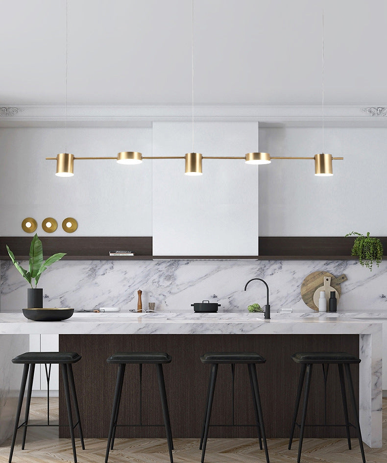 Luci a sospensione dell'isola cilindro Ultra-Contemporanea Isola Acrilico Luci a sospensione per ristorante