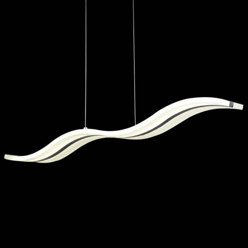 Wave Large Kitchen Pendant Lights Acrylic Modern Simplicity Island Chandelier Lights for Restaurant