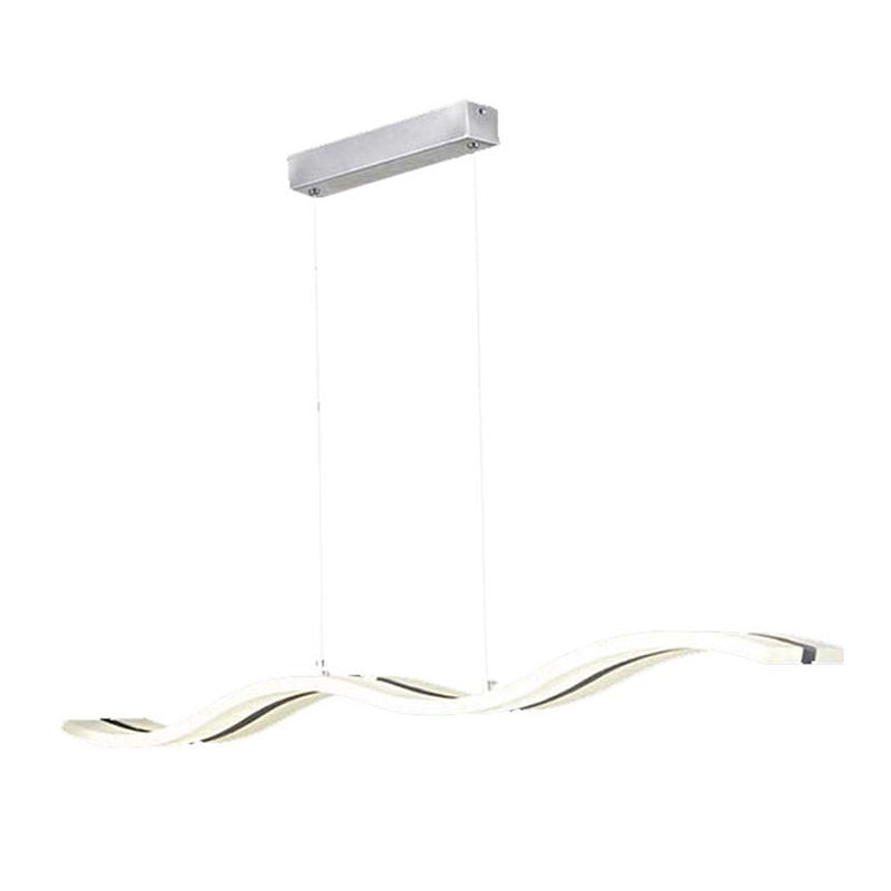 Wave Large Kitchen Pendant Lights Acrylic Modern Simplicity Island Chandelier Lights for Restaurant