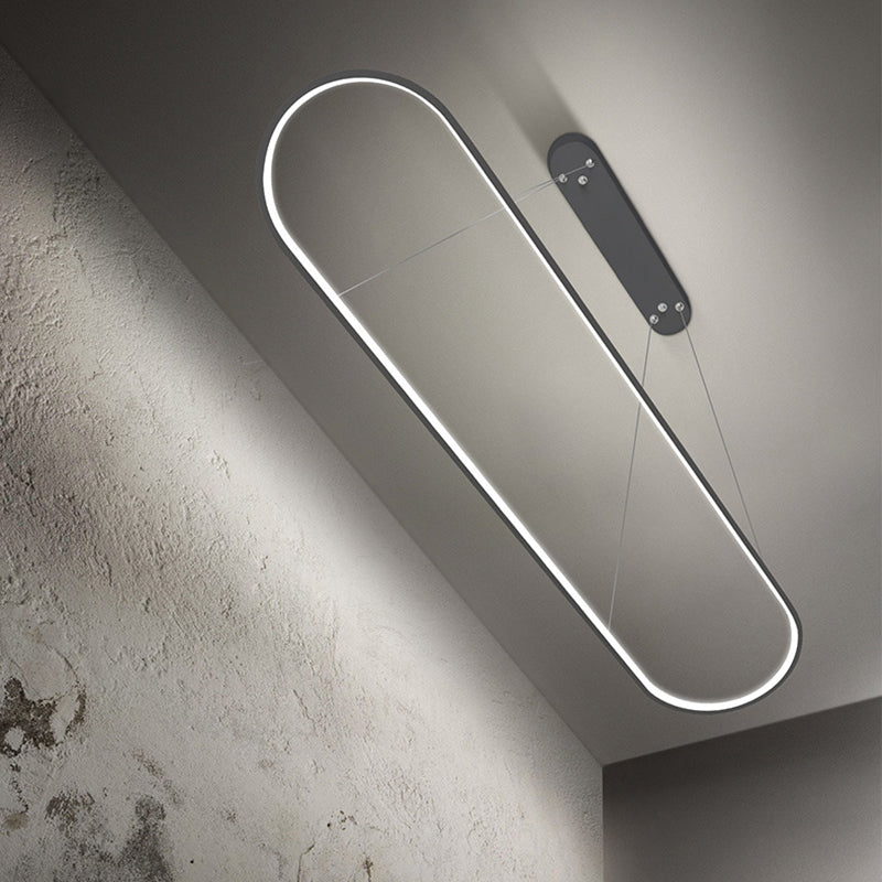 Oval Island Pendant Lights Ultra-Contemporary Acrylic Island Pendant Lights for Restaurant