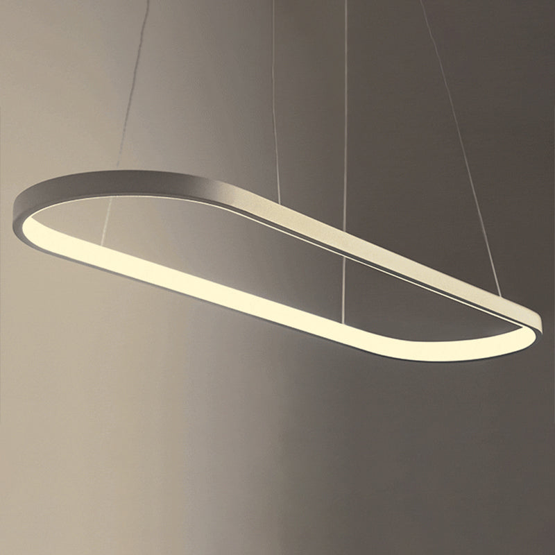 Oval Island Pendant Lights Ultra-Contemporary Acrylic Island Pendant Lights for Restaurant