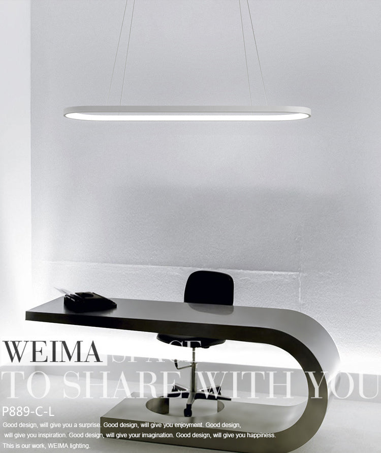 Oval Island Pendant Lights Ultra-Contemporary Acrylic Island Pendant Lights for Restaurant