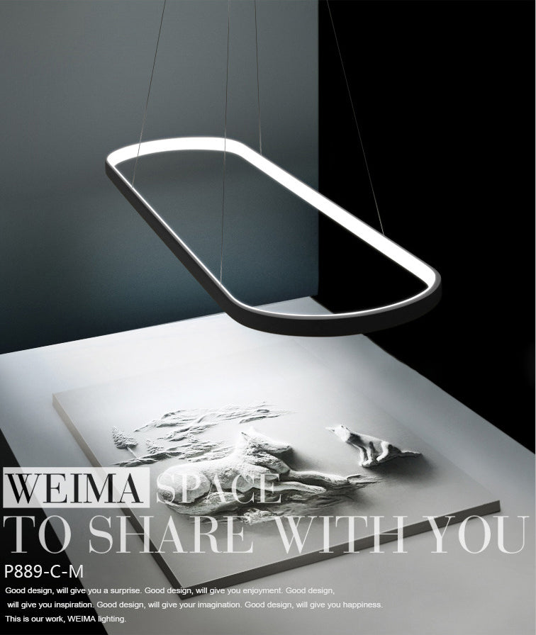 Oval Island Pendant Lights Ultra-Contemporary Acrylic Island Pendant Lights for Restaurant