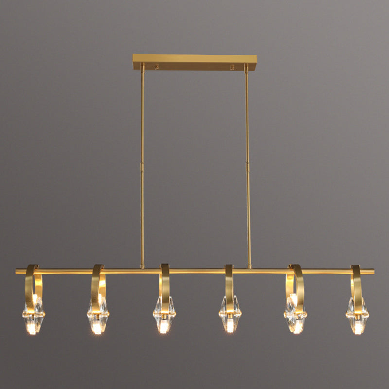 Ring Island Lighting Fixtures Crystal Minimalism Pendant Lighting Fixtures for Restaurant