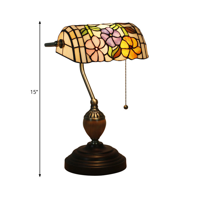Tachage de vitraux Rose / Plum Blossom / Lotus Nightstand Lampe Tiffany Style Table de la tête de tête simple pour chambre à coucher