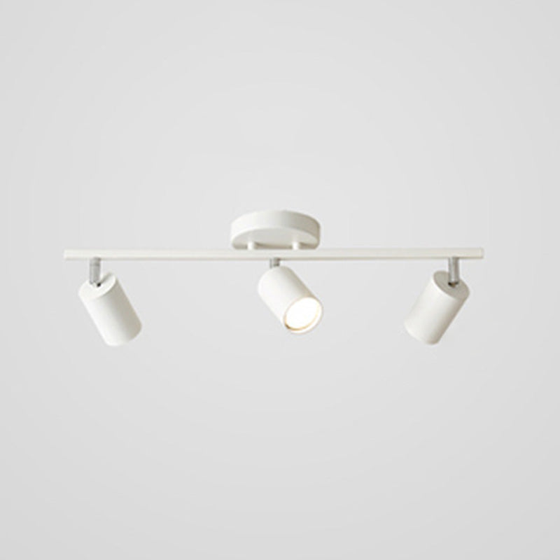Nordic Zylindrische Metall Track Spotlights Semi Flush Ceiling Track Lighting für Foyer und Cloakroom