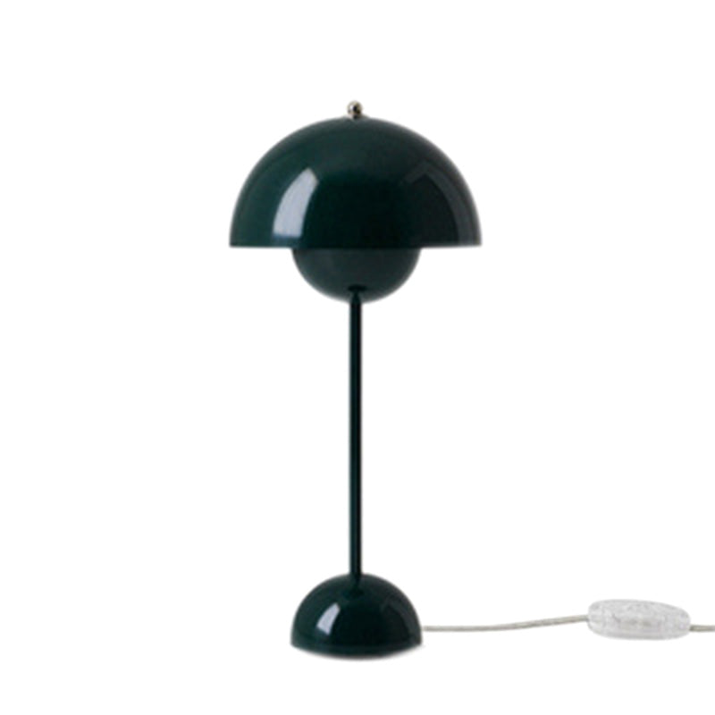 Lampada da tavolo in metallo creativo a forma di funghi da 9,8 "diametro la spia di scrivania in stile macuhico per camera da letto