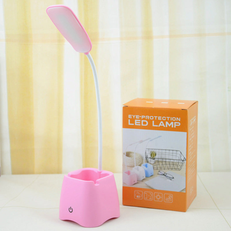 Eye-protection Mini LED Table Lamp Macaroon Style Colorful Desk Light with Pen Holder Design