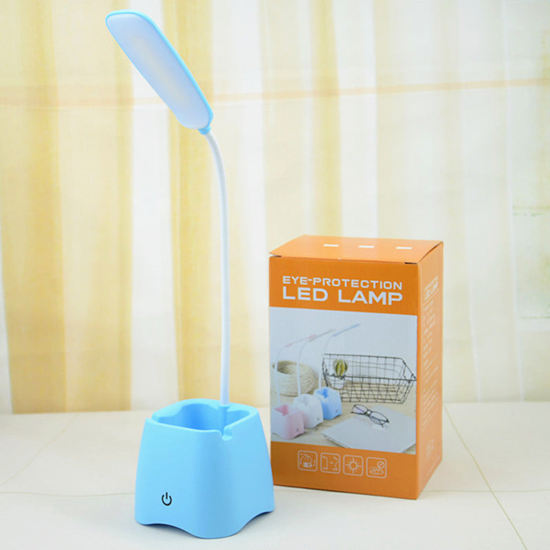Eye-protection Mini LED Table Lamp Macaroon Style Colorful Desk Light with Pen Holder Design