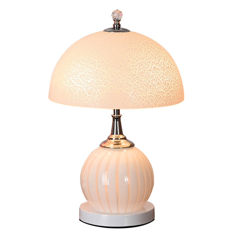 Dome Glass Nightstand Lamp Minimalist 2-Light Table Lighting for Living Room