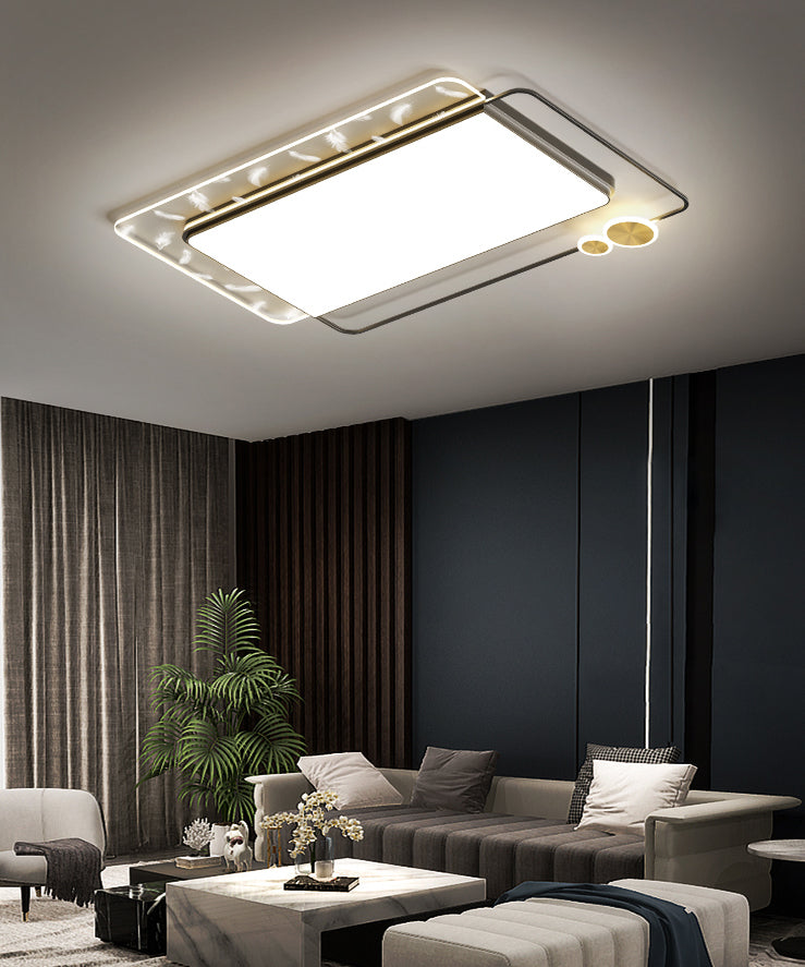 Geometrische lobby LED Semi Flush Mount in moderne beknopte stijl veer acryl plafondlicht