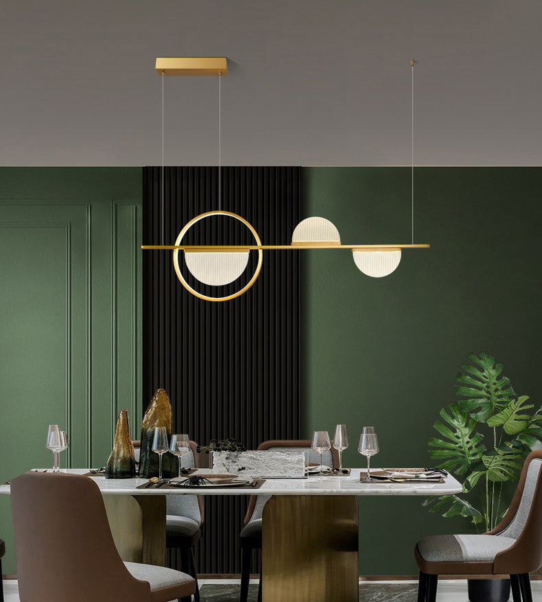 Semicircle Large Kitchen Pendant Lights Acrylic Modern Island Light for Restaurant