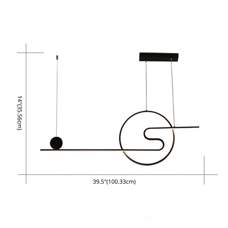 Ring Island Lighting Fixtures Acrylic Modern Simplicity Island Lighting Ideas for Restaurant