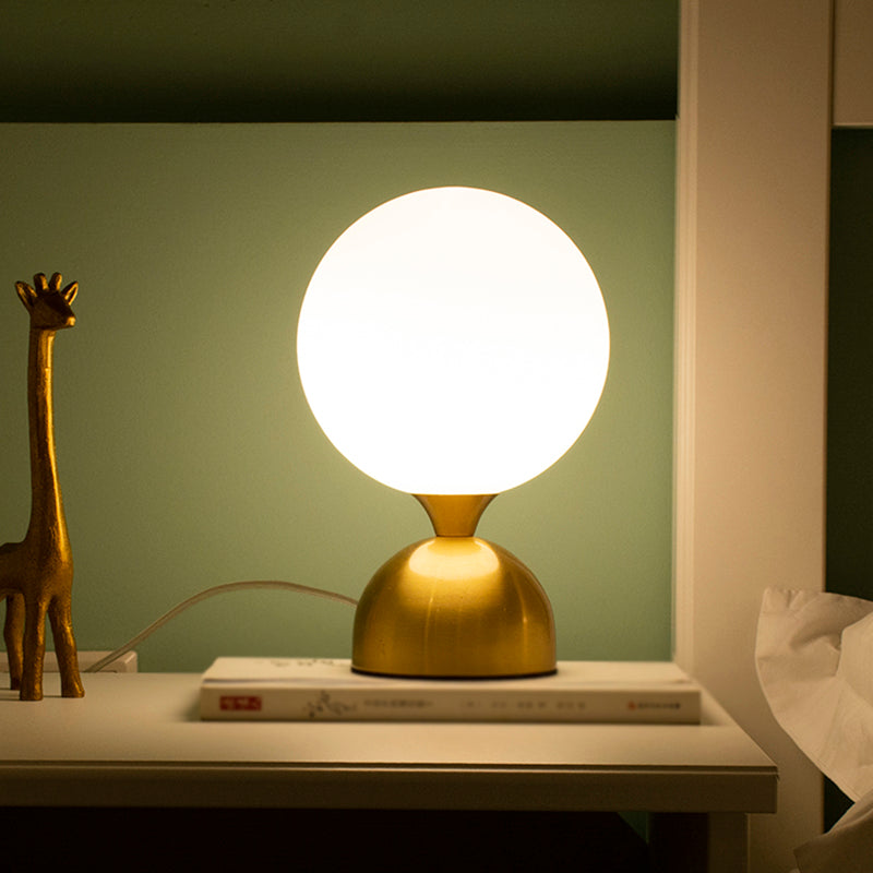 Lámpara de mesa de globo moderna 1 luz de mesa de luz
