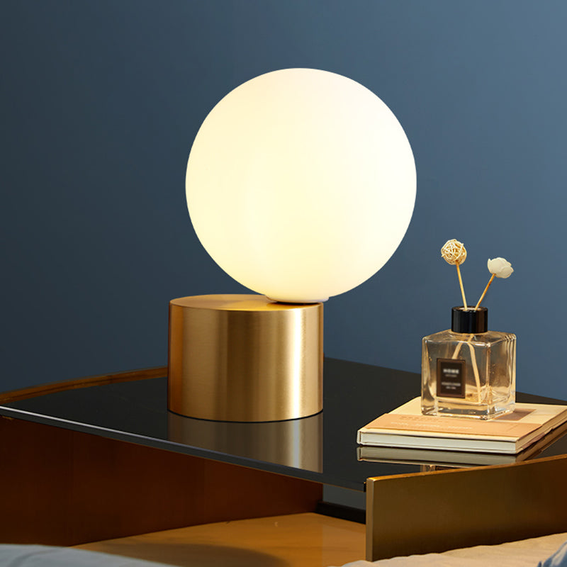 1-Light Spherical Table Lamp Modern Glass Table Light