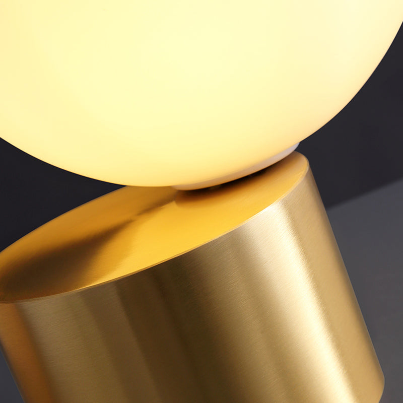 1-Light Spherical Table Lamp Modern Glass Table Light