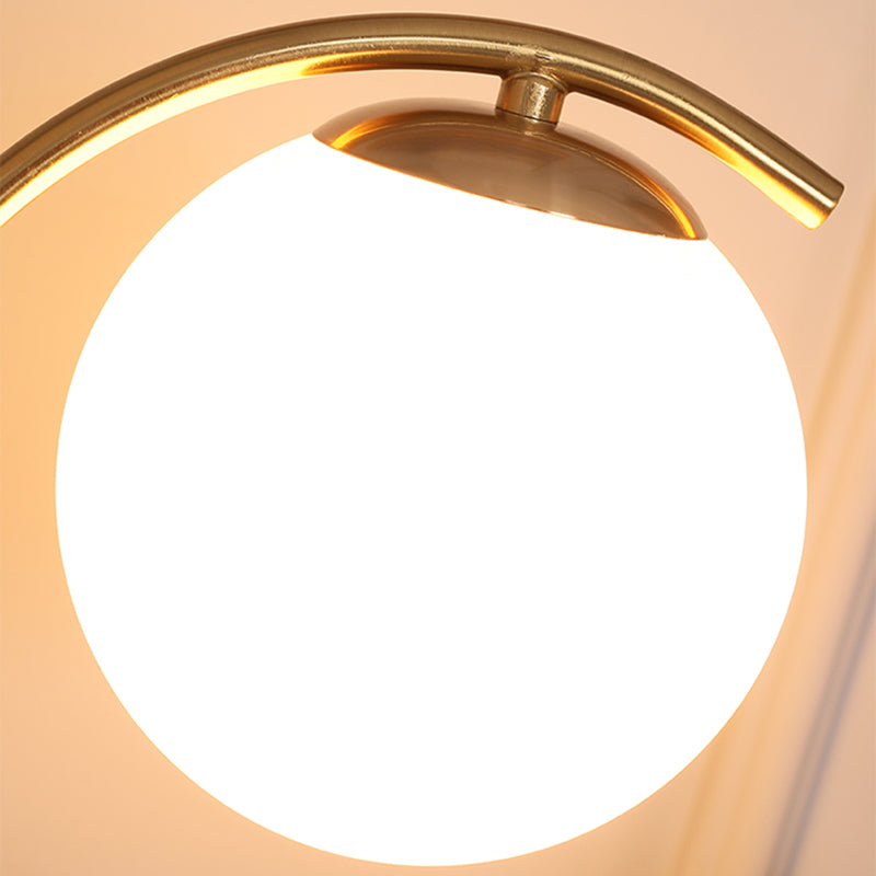 Verre de lampe de table sphérique moderne 1 lumière de table légère