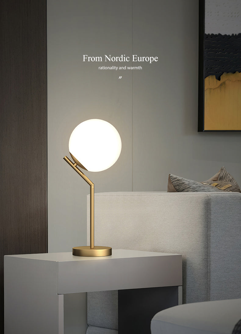 1-Licht globaler Tischlampe Modernes Glas Tischlicht