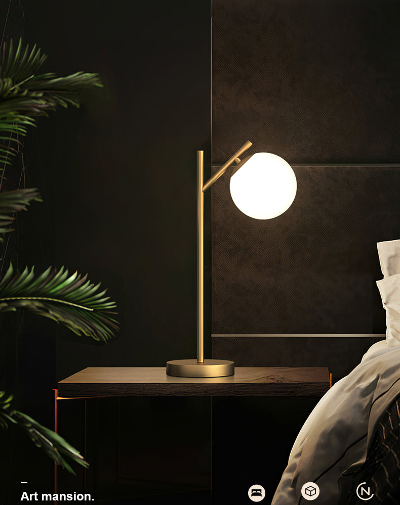 1-Licht globaler Tischlampe Modernes Glas Tischlicht