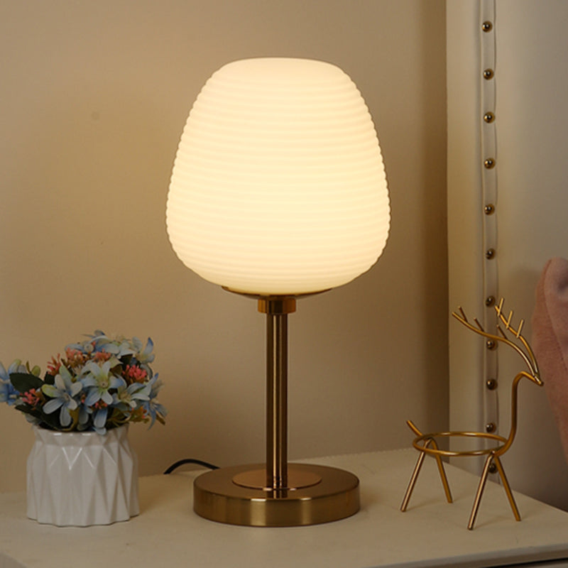 Flowerbud-Glas Nachttisch Lampen Einfachheit 1 Lichttisch Licht für Wohnzimmer