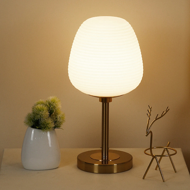 Flowerbud-Glas Nachttisch Lampen Einfachheit 1 Lichttisch Licht für Wohnzimmer