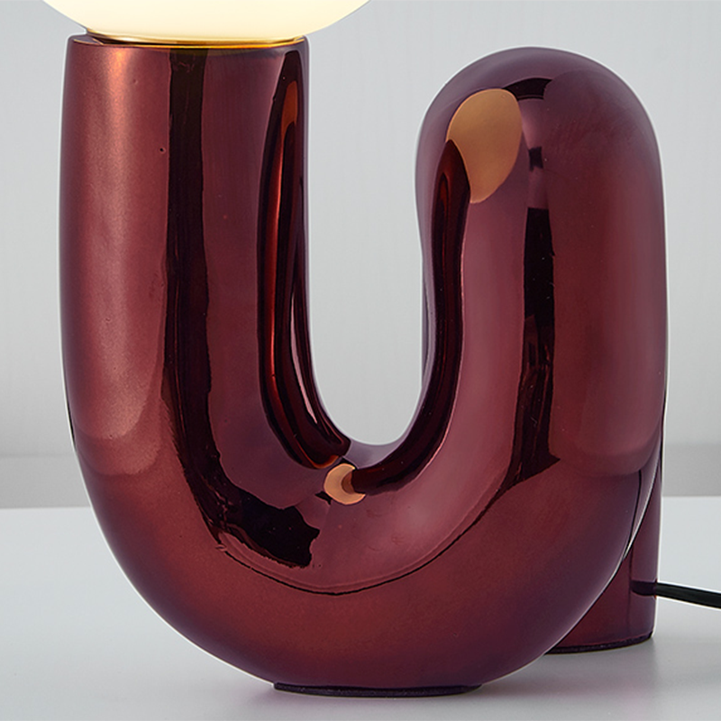 Verre de lampe à table mondiale moderne 1 lumière de table lumineuse