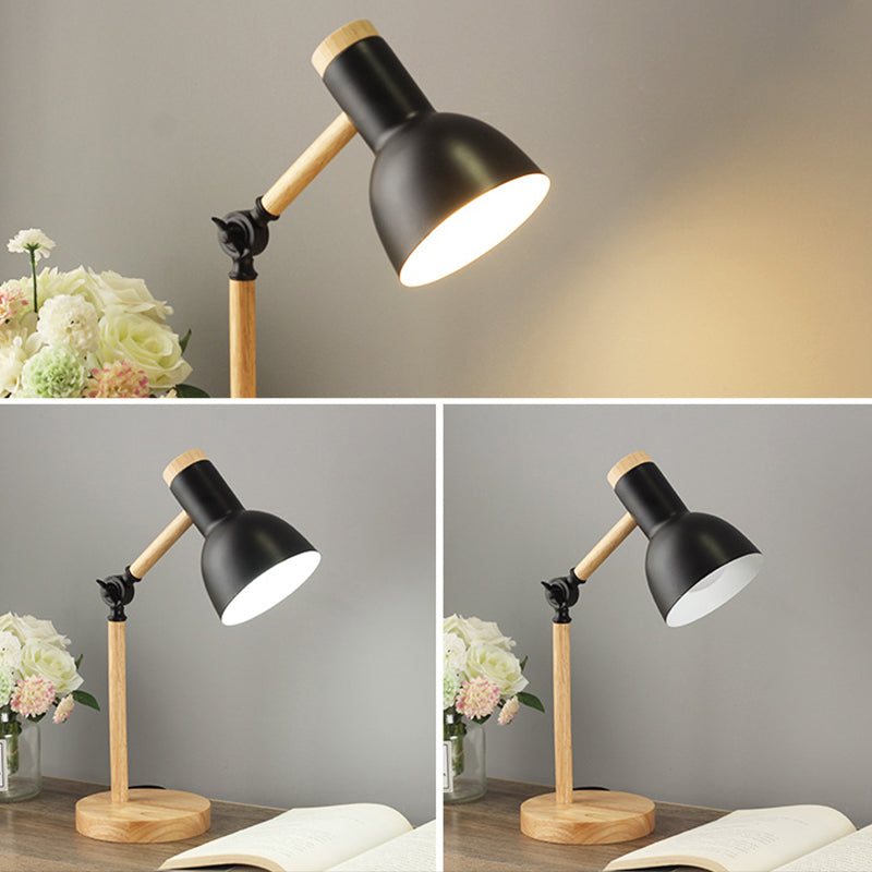 Lámpara de mesa de tono de cúpula moderna 1 luz de mesa de luz