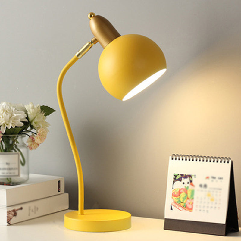 4 Color Optional Macaroon Style Desk Lamp Metal Dome Shade Eye Protection Studying Room Lighting Fixture