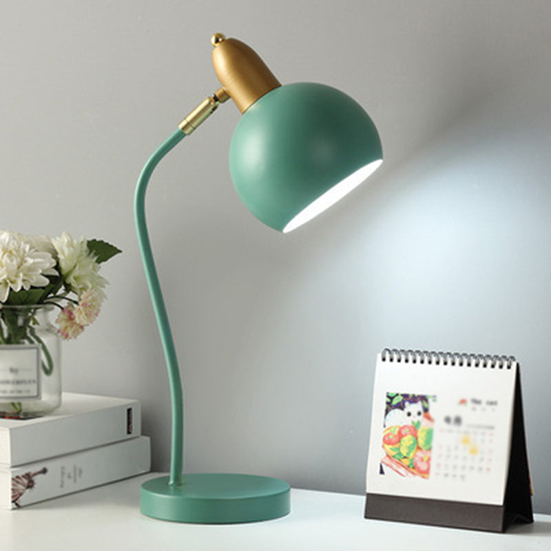4 Color Optional Macaroon Style Desk Lamp Metal Dome Shade Eye Protection Studying Room Lighting Fixture