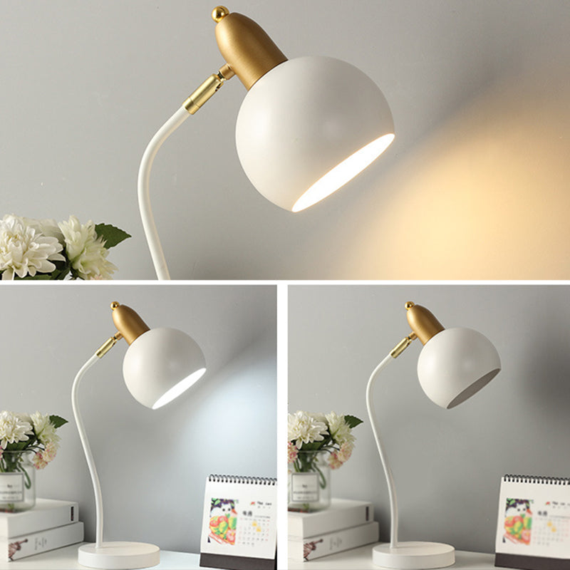 4 kleur optionele macaroon -stijl bureaulamp metaal koepel koepel oogbescherming bestuderen kamer verlichting armatuur