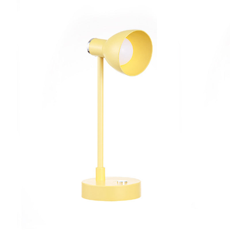 90�� Angle Adjustable Macaroon Table Lamp 4-color Optional Bell Shade Lighting Fixture for Bedroom